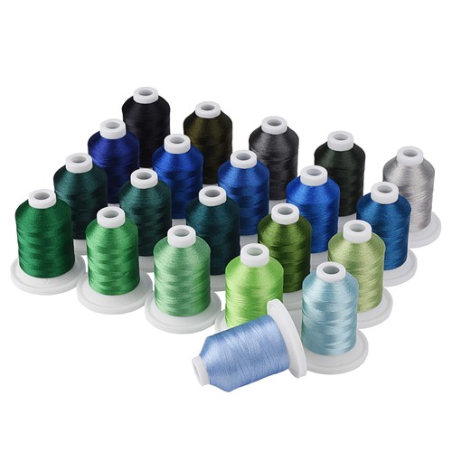 Blue green embroidery machine - blue,