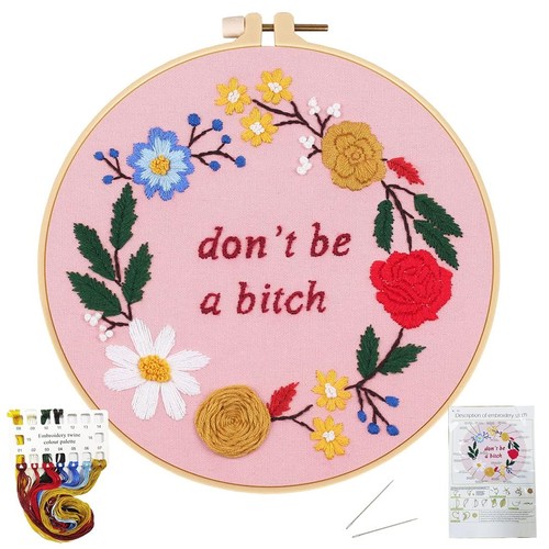 Funny embroidery kit for - "funny,
