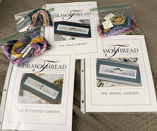 Lot drawn thread charts - thread, +